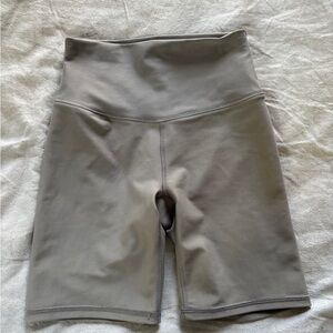 Women's High-Rise Gray Bike Shorts